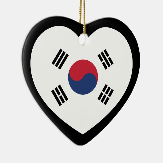 South Korea Flag Heart Keramisch Ornament (Rechts)