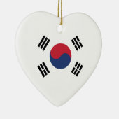 South Korea Flag Heart Keramisch Ornament (Rechts)