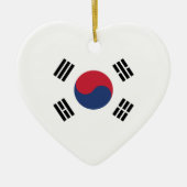 South Korea Flag Heart Keramisch Ornament (Voorkant)