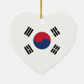 South Korea Flag Heart Keramisch Ornament (Achterkant)