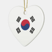 South Korea Flag Heart Keramisch Ornament (Links)