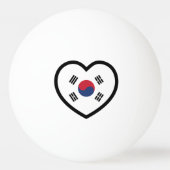 South Korea Flag Heart Pingpongbal (Achterkant)