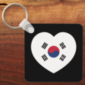 South Korea Flag Heart Sleutelhanger (Voorkant)