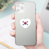 South Korea Flag Heart Sticker (Telefoon)