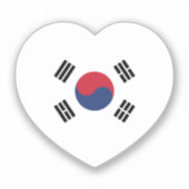 South Korea Flag Heart Sticker (Voorkant)