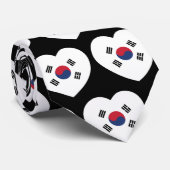 South Korea Flag Heart Stropdas (Opgerold)