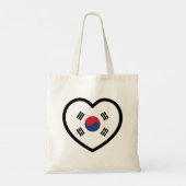 South Korea Flag Heart Tote Bag (Achterkant)