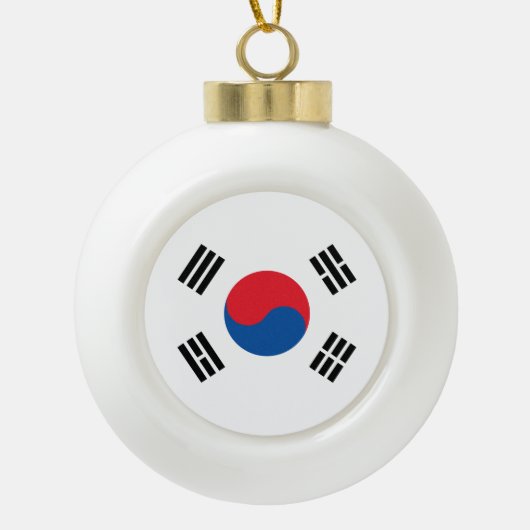 South Korea Flag Keramische Bal Ornament (Voorkant)