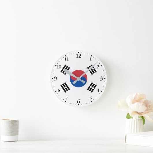 South Korea Flag Ronde Klok (Huis)