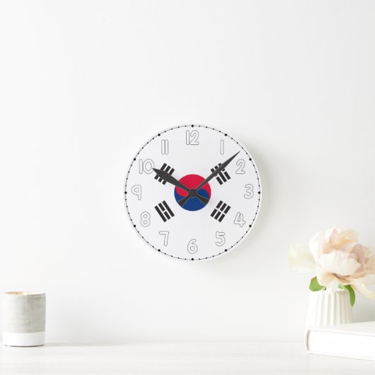 South Korea Flag Wall Clock - South Korea flag Ronde Klok (Huis)