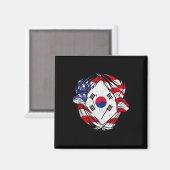South Korea Love South Korea Pride Korean Patriot  Magneet (Voorkant / Achterkant)