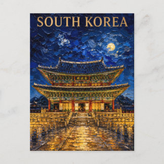 South Korea: Mystic Night Seoul Art Souvenir Briefkaart