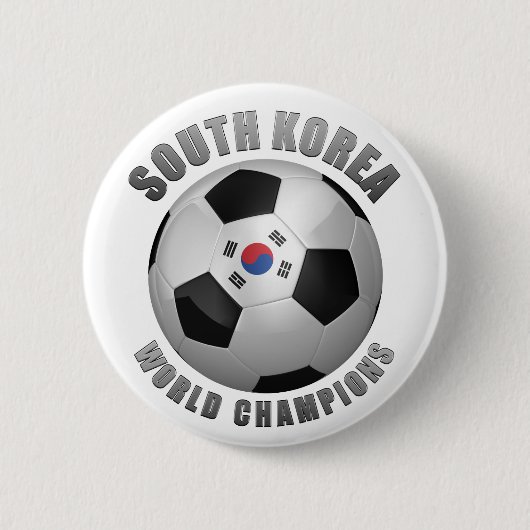 SOUTH KOREA SOCCER CHAMPES RONDE BUTTON 5,7 CM (Voorkant)