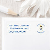 South Korean Angel Hanukkah Flag Personalized Etiket (Insitu)