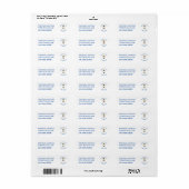 South Korean Angel Hanukkah Flag Personalized Etiket (Full Sheet)