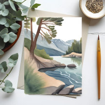 South Lake Tahoe | Aquarellandschap