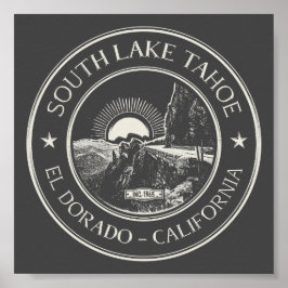 SOUTH LAKE TAHOE CALIFORNIA VINTAGE POSTER