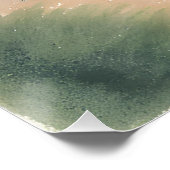 South Lake Tahoe | Waterverf landschap Perfect Poster (Hoek)