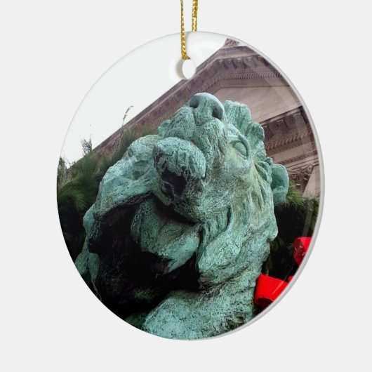 South Lion bij het Art Institute of Chicago Keramisch Ornament (Links)