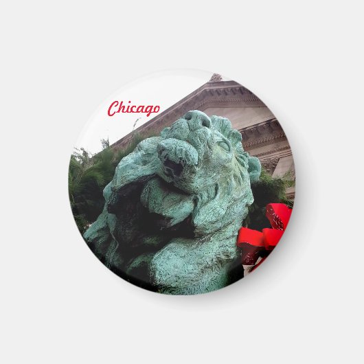 South Lion bij het Art Institute of Chicago Magneet (Voorkant)