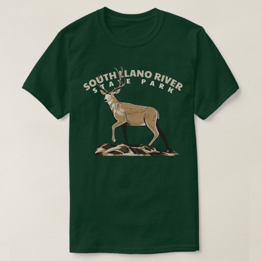 South Llano River State Park Texas Roaming Herten  T-shirt (Design voorkant)