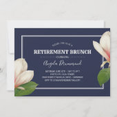 South Magnolia Blue Retirement Brunch Kaart (Voorkant)