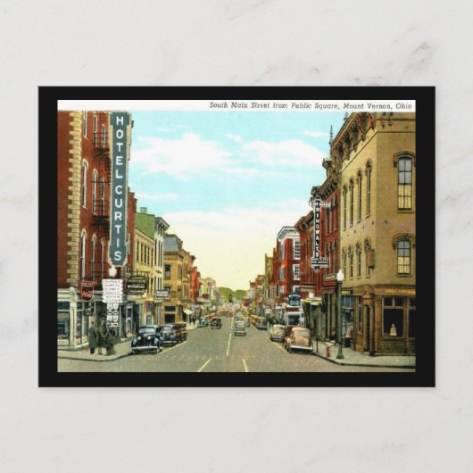 South Main Street, vanaf het Publiek Square, Mount Briefkaart (Voorkant)