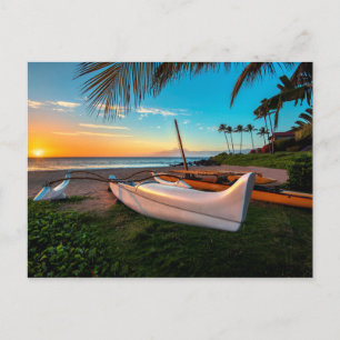 South Maui Beach op Sunset   Maui, Hawaii Briefkaart