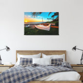 South Maui Beach op Sunset | Maui, Hawaii Canvas Afdruk (Insitu (Slaapkamer))