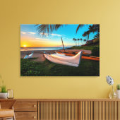 South Maui Beach op Sunset | Maui, Hawaii Canvas Afdruk (Insitu (Woonkamer))