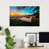 South Maui Beach op Sunset | Maui, Hawaii Poster (Thuiskantoor)