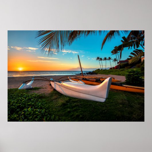 South Maui Beach op Sunset | Maui, Hawaii Poster (Voorkant)