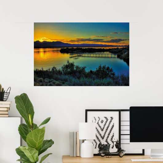 South Mesright Bay op Sunset Poster (Thuiskantoor)
