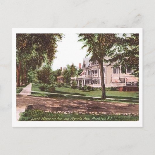 South Mountain Ave., Montclair, Vintage van New Je Briefkaart (Voorkant)