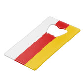 South Ossetia Flag Creditkaart Flessenopener (Voorkant Gekanteld)