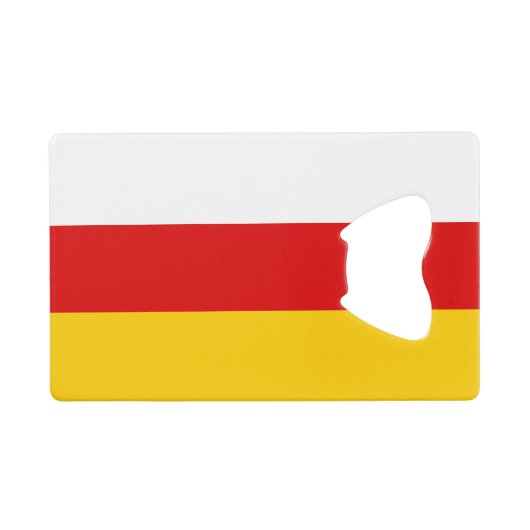 South Ossetia Flag Creditkaart Flessenopener (Voorkant (Horizontaal))