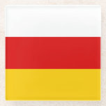 South Ossetia Flag Glazen Onderzetter<br><div class="desc">Patriotic flag of South Ossetia.</div>