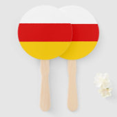 South Ossetia Flag Handwaaier (Voorkant en achterkant)