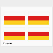 South Ossetia Flag Rechthoekige Sticker (Vel)