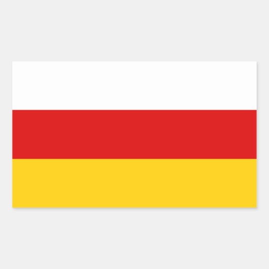 South Ossetia Flag Rechthoekige Sticker (Voorkant)