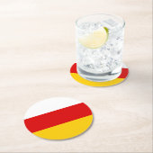 South Ossetia Flag Ronde Kartonnen Onderzetter (Insitu)