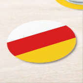 South Ossetia Flag Ronde Kartonnen Onderzetter (Gebogen)