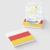 South Ossetia Flag Stenen Onderzetter (Zijkant)