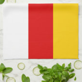 South Ossetia Flag Theedoek (Gevouwen)