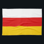 South Ossetia Flag Theedoek<br><div class="desc">Patriotic flag of South Ossetia.</div>