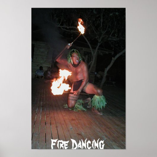 South Pacific Fire Dancer Poster (Voorkant)