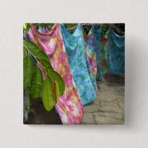 South Pacific, French Polynesia, Society Vierkante Button 5,1 Cm