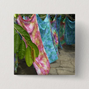 South Pacific, French Polynesia, Society Vierkante Button 5,1 Cm