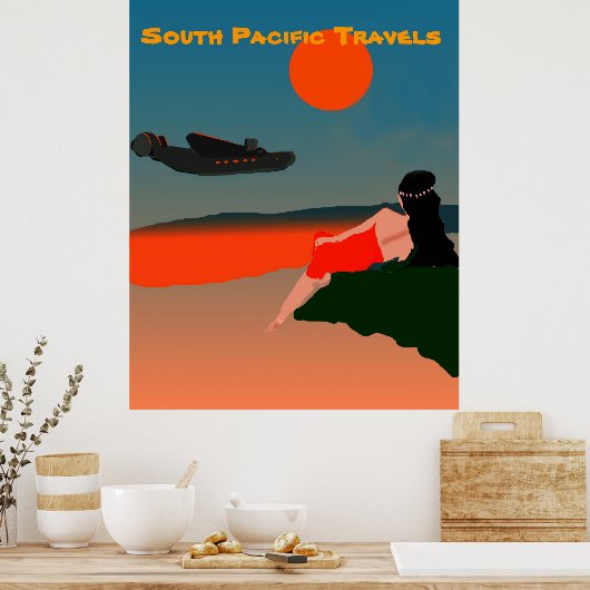 South Pacific Travel Poster (Keuken)
