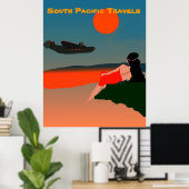 South Pacific Travel Poster (Thuiskantoor)